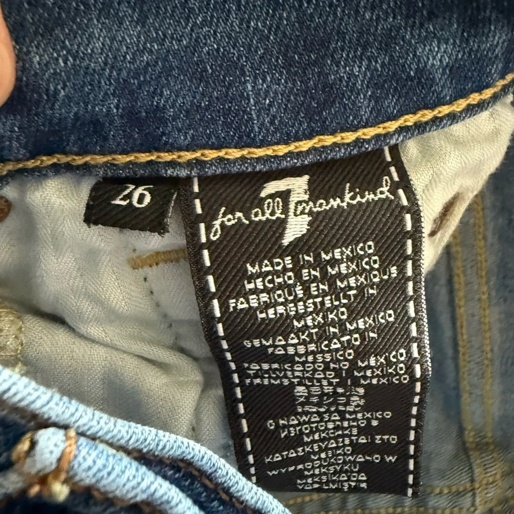 7 For All Mankind Luxe Vintage High Waist Ankle Skinny Jeans Size 26